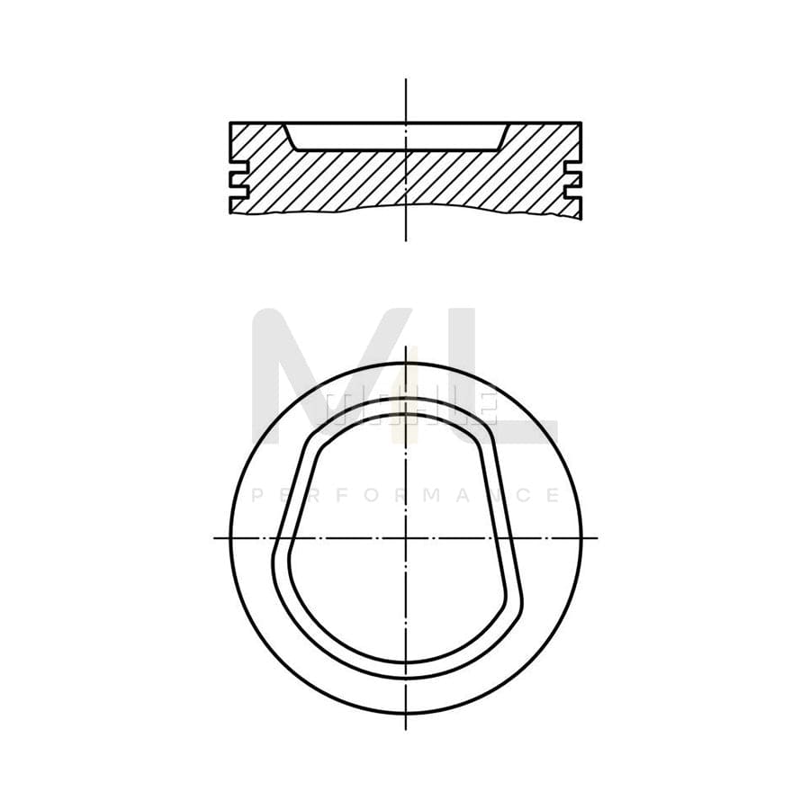 MAHLE ORIGINAL 030 42 01 Piston 76,76 mm, without cooling duct | ML Performance Car Parts