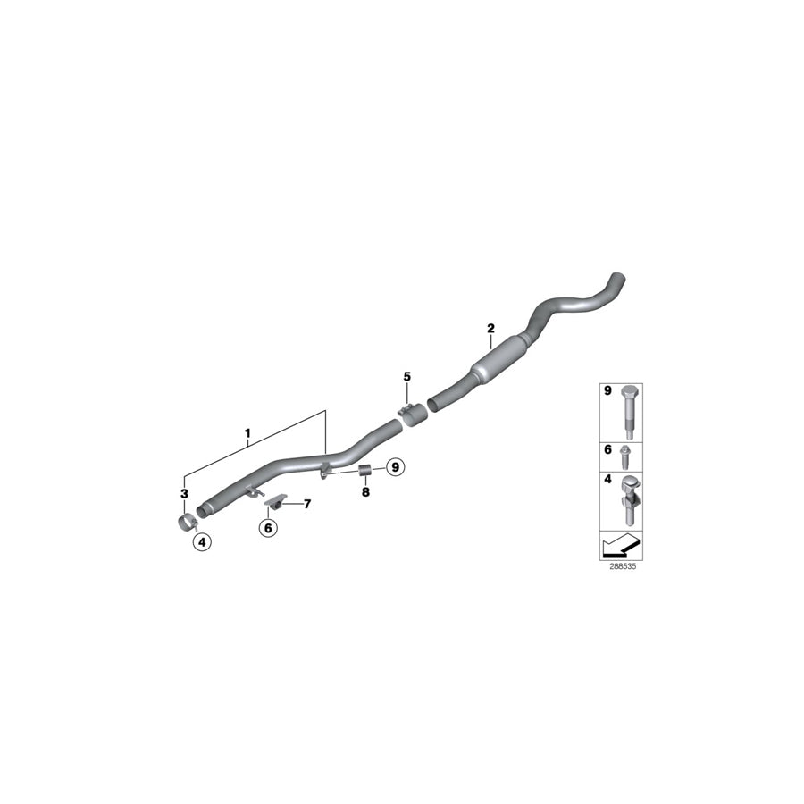 Genuine BMW 18307627141 F30 F31 F36 Front Pipe (Inc. 320iX & 420iX) | ML Performance EU