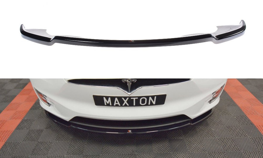 Maxton Design TE-MODELX-FD1T Front Splitter V.1 Tesla Model X | ML Performance UK Car Parts