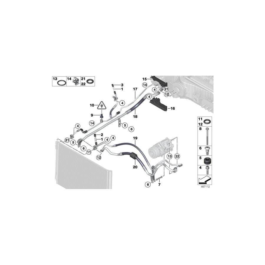 Genuine BMW 64539231047 F12 F06 F13 Pressure Pipe (Inc. 640iX, 740i & 740Li) | ML Performance EU