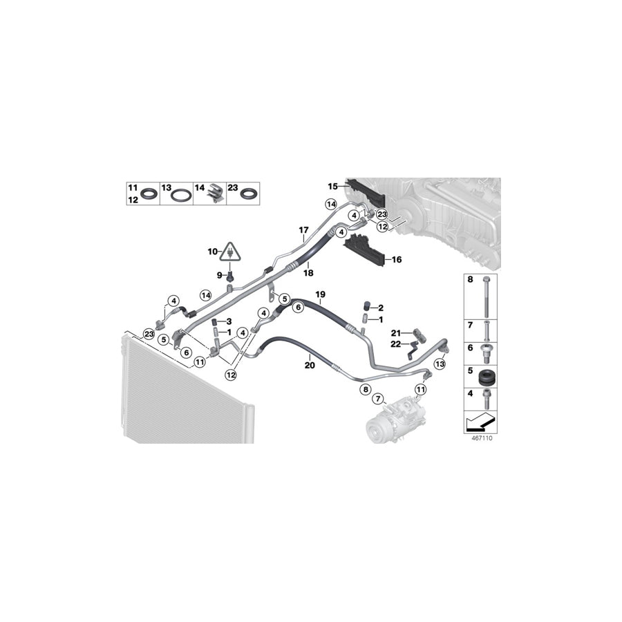 Genuine BMW 64539195547 F15 F10 F11 Dual Clip (Inc. X5 25dX, i3s 120Ah & i3 120Ah Rex) | ML Performance EU