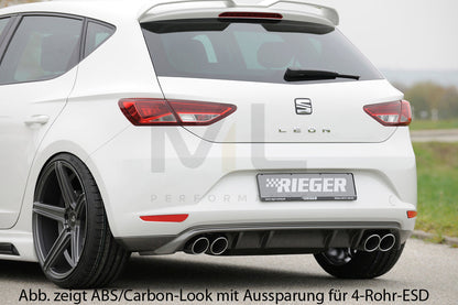 Rieger 00088069 SEAT 5F Leon Rear Diffuser 2 | ML Performance EU Car Parts