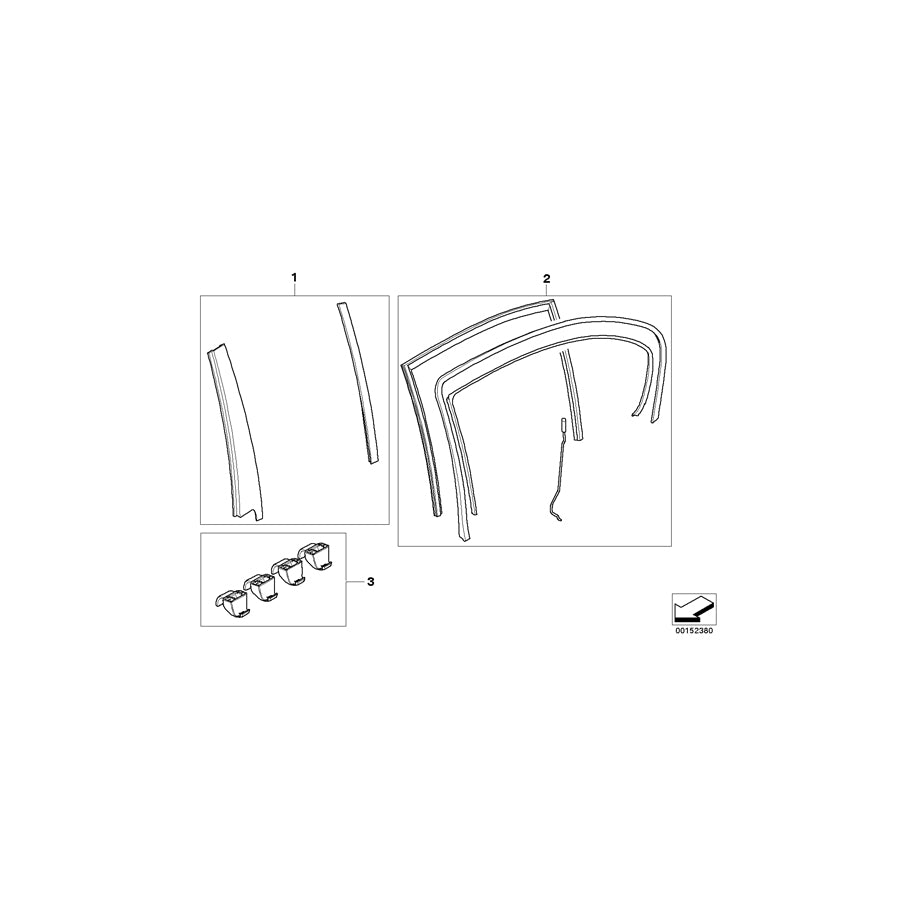 Genuine BMW 51167173409 E60 E60 Side Window Sun Blind Hook (Inc. 530i & 550i) | ML Performance EU Car Parts
