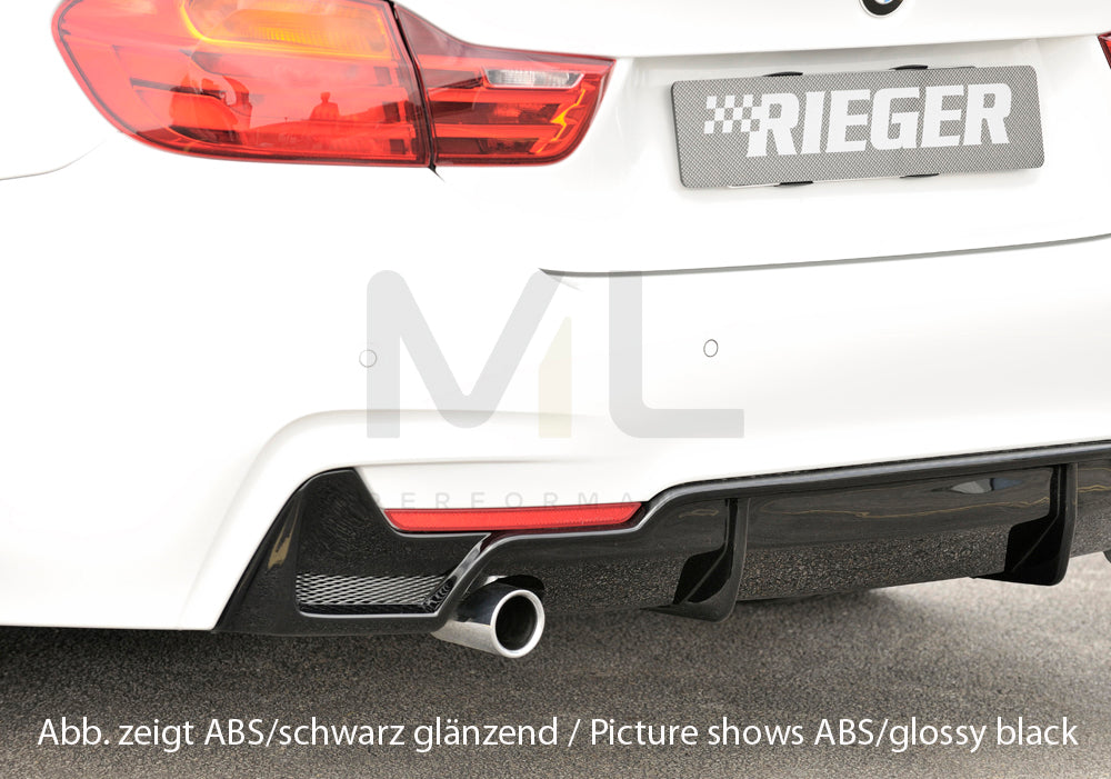 Rieger 00053486 BMW 4 Series F32 F33 F36 Rear Diffuser 2 | ML Performance EU Car Parts