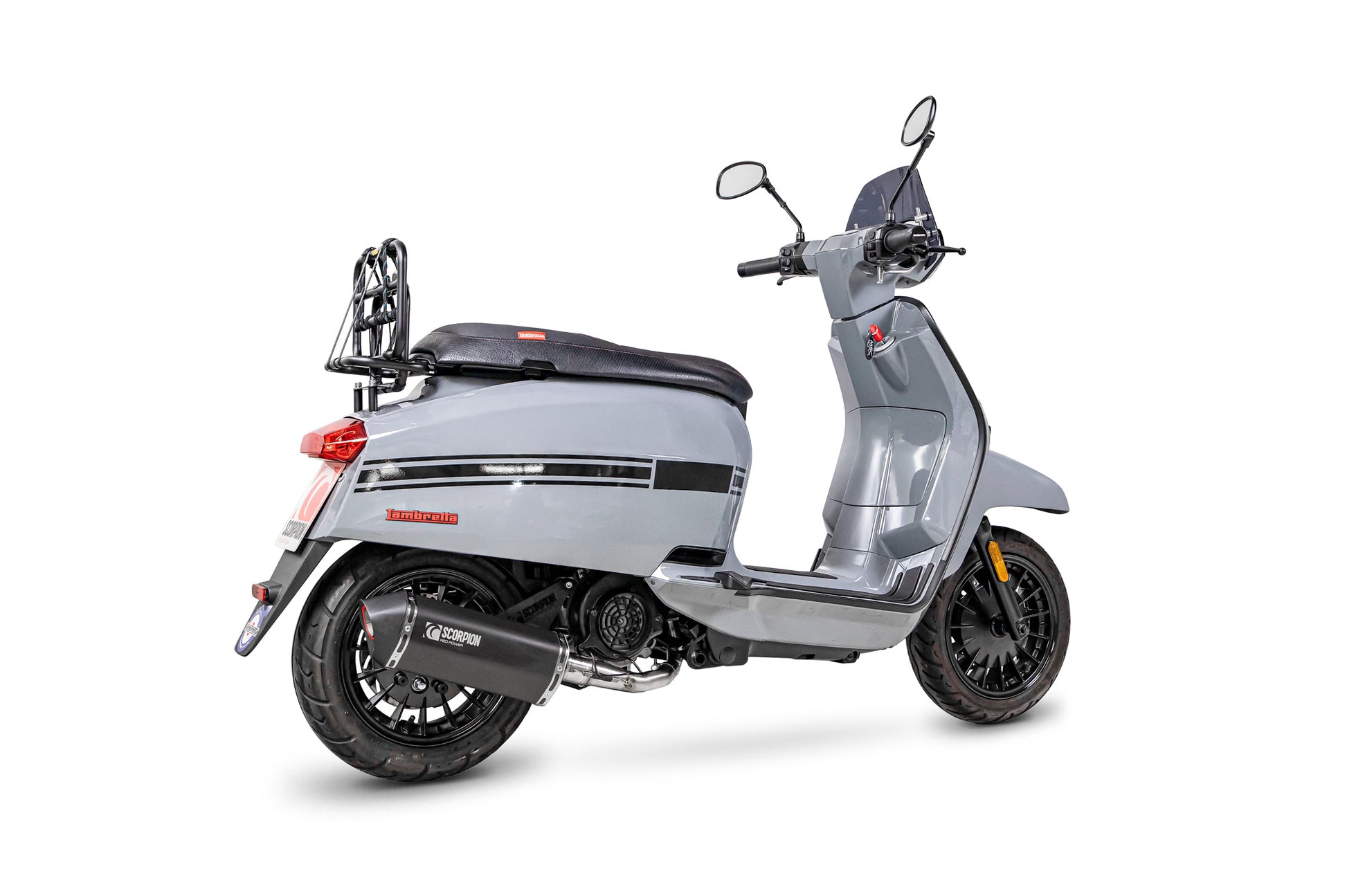 Scorpion RLA50BCER Lambretta V125 Special Serket Parallel Full System - Ceramic Black Coated Sleeve | ML Performance EU EU