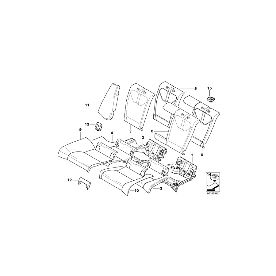 Genuine BMW 52207898753 E92 E92 Seat Cover Leather Left FUCHSROT (Inc.  & M3) | ML Performance EU Car Parts