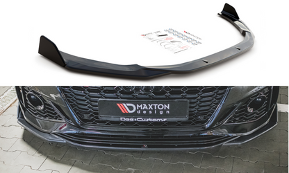 Maxton Design AU-RS5-2F-FD1T+FSF Front Splitter + Flaps V.1 Audi RS5 F5 (Facelift) | ML Performance UK Car Parts