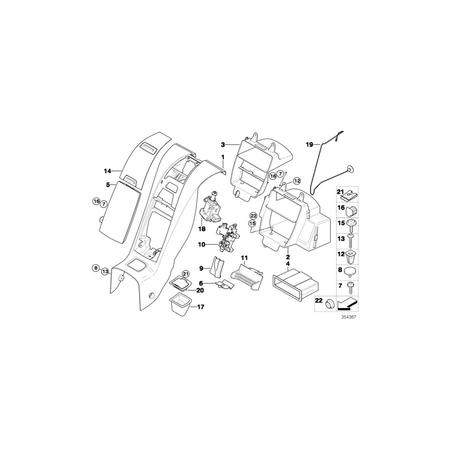 Genuine BMW 51466960790 E85 Oddments Box Trim CARAMEL (Inc. Z4 3.0si, Z4 M3.2 & Z4 3.0i) | ML Performance EU Car Parts