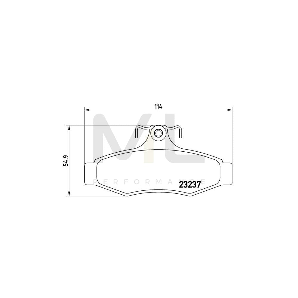 Brembo P 15 005 Brake Pad Set Excl. Wear Warning Contact, With Brake Caliper Screws | ML Performance Car Parts