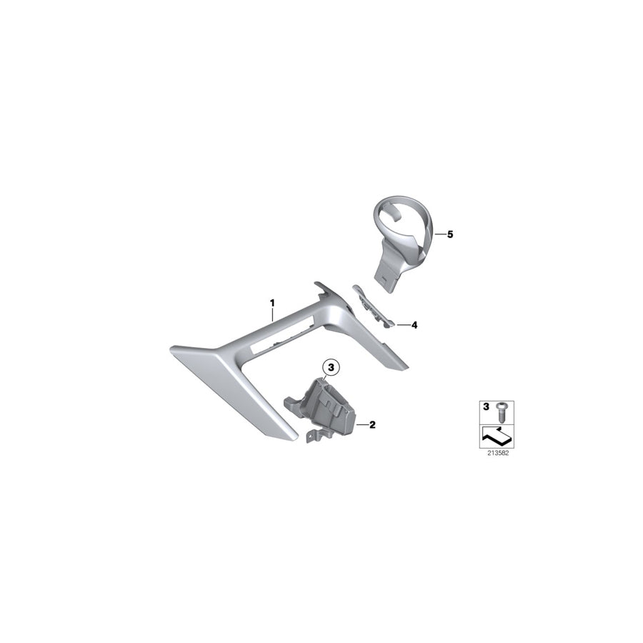 Genuine BMW 51162993659 E84 Cover, Cup Holder SCHWARZ (Inc. X1 20iX, X1 18i & X1 16i) | ML Performance EU Car Parts