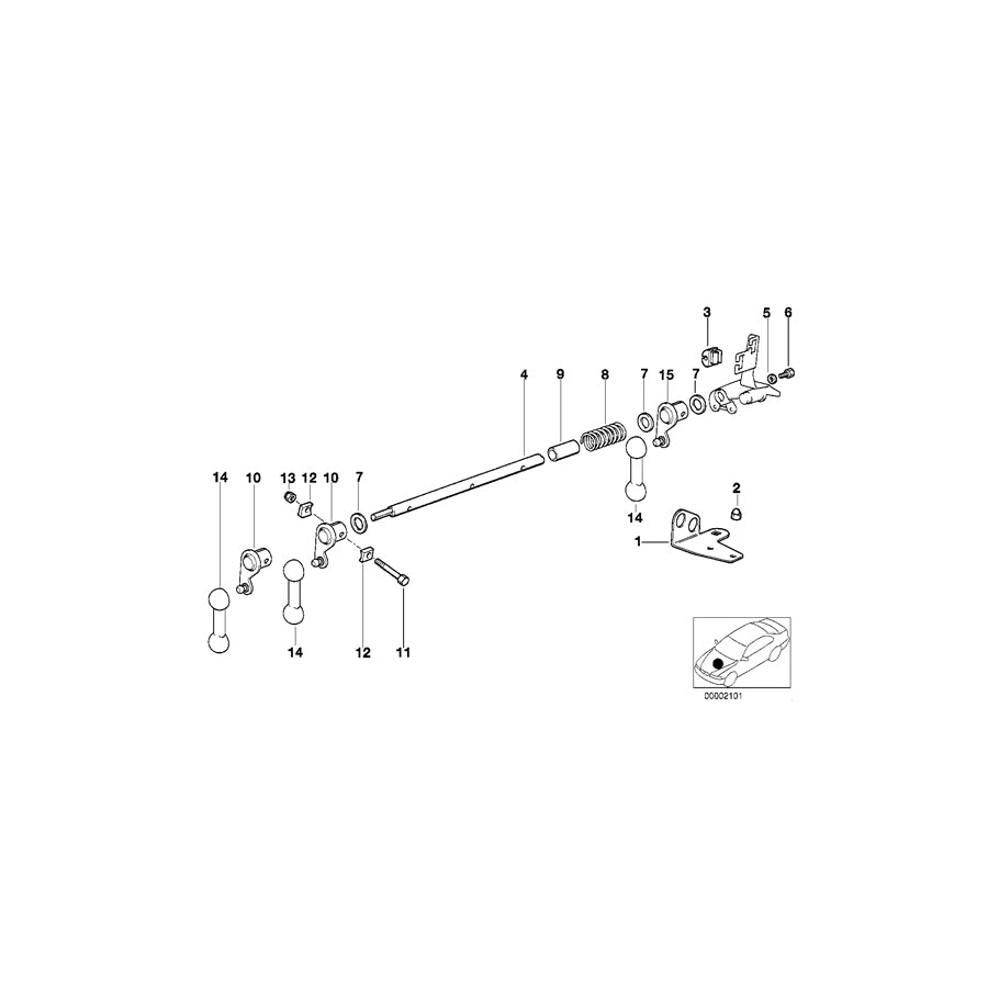 Genuine BMW 13541404164 E36 E36 Operating Lever (Inc. M3 & Z3 M) | ML Performance EU Car Parts