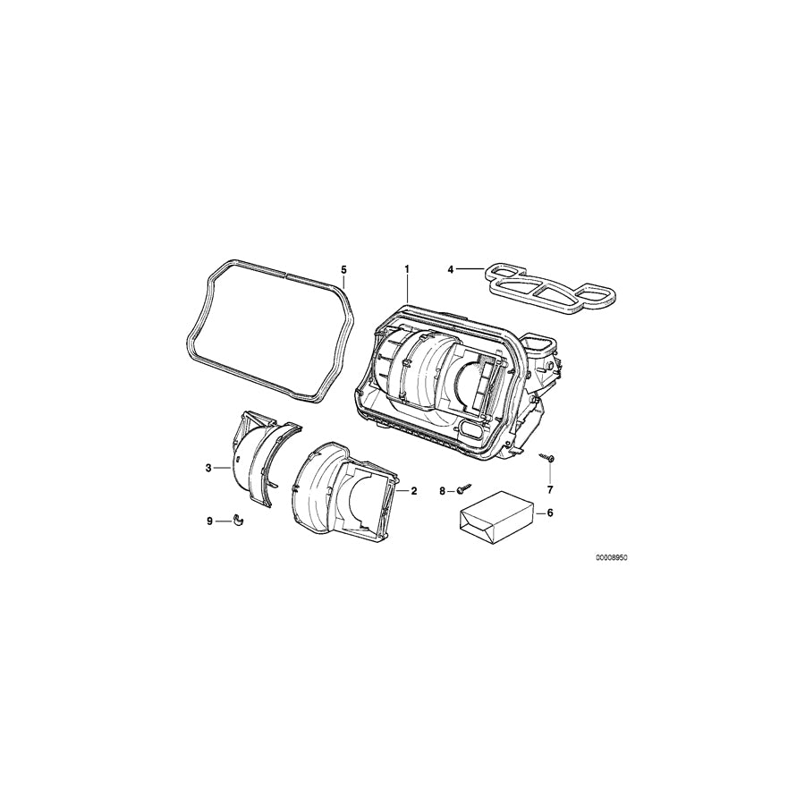 Genuine BMW 64118361923 E36 Empty Housing F Heater/Air Condit.Unit (Inc. 318ti, 316i 1.9 & 318tds) | ML Performance EU Car Parts