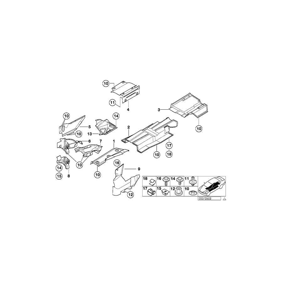 Genuine BMW 51488399575 E36 Heat Resist.Plate Right Engine Support (Inc. Z3 2.8 & Z3 M) | ML Performance EU Car Parts