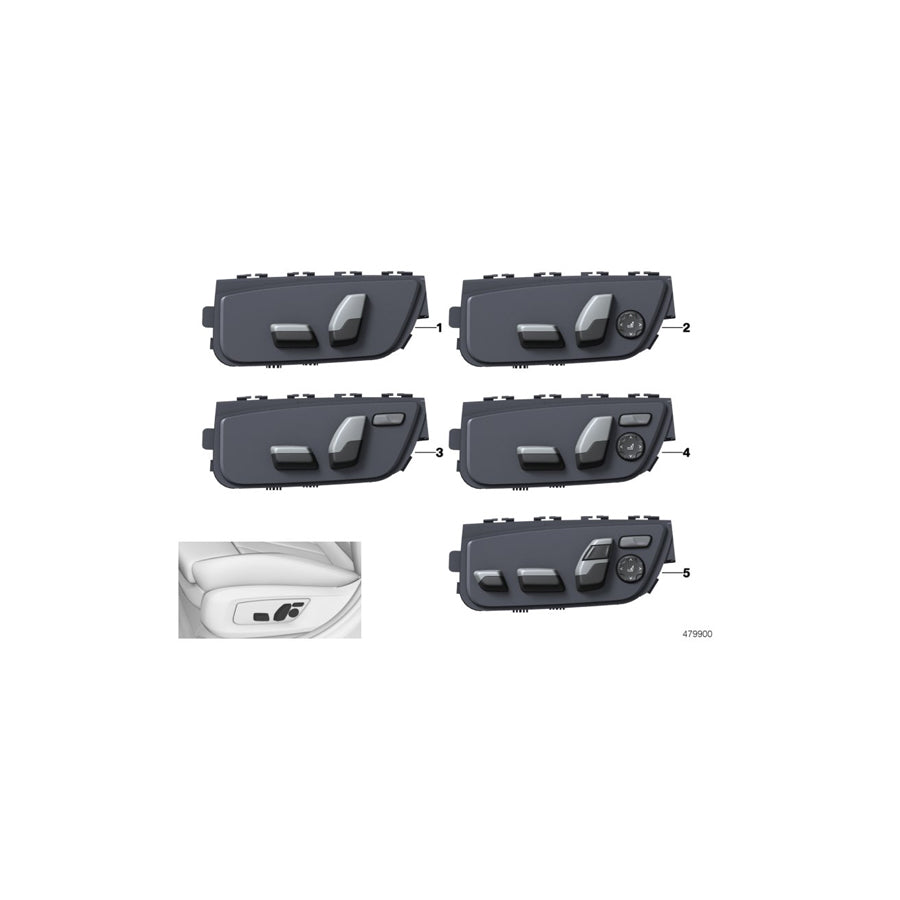 Genuine BMW 61319460181 F90 G32 G12 Seat Adjustment Switch, Left (Inc. 745Le, 750LdX & 520i) | ML Performance EU Car Parts