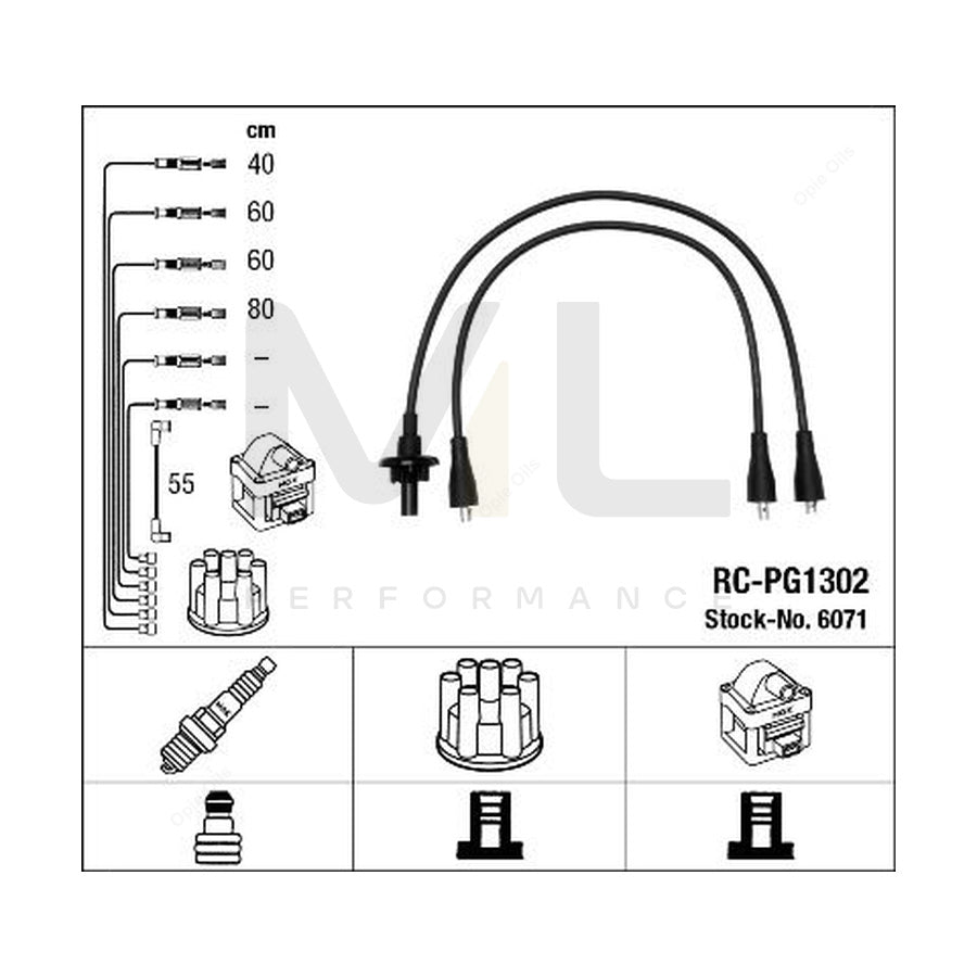 NGK Ignition Cable Kit RC-PG1302 (NGK6071) | ML Car Parts UK | ML Performance