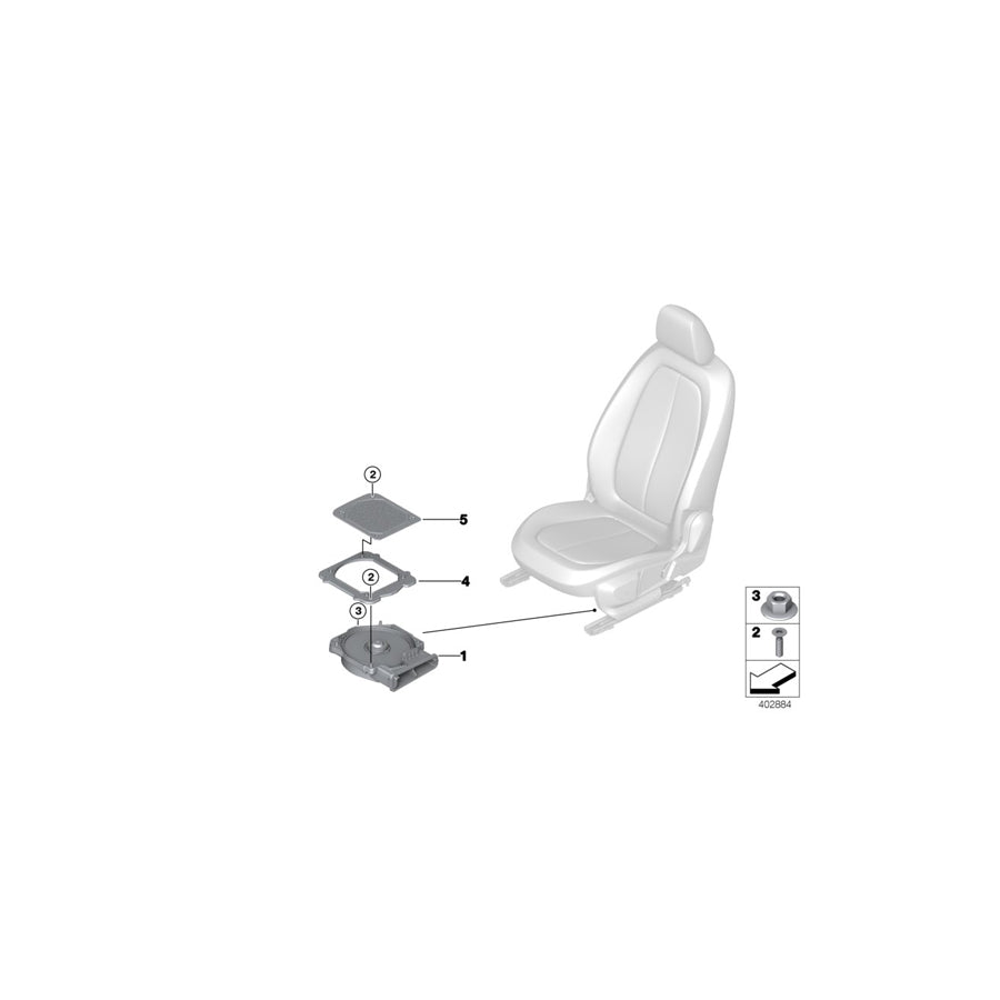 Genuine BMW 65139265335 F48 F45 Adapter Plate ZENTRALBASS (Inc. X1 18i, X1 20dX & 218d) | ML Performance EU