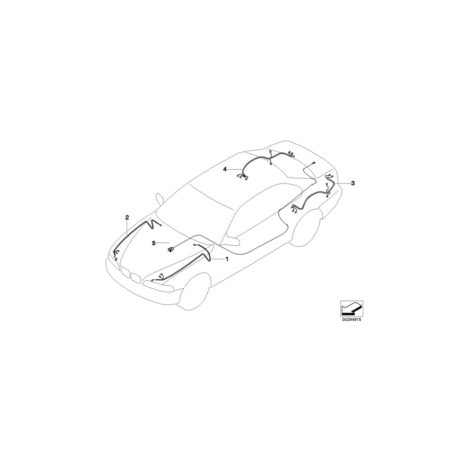 Genuine BMW 61119114178 E64 Repair Wiring Set, Rear Left (Inc. 630i, 645Ci & 650i) | ML Performance EU Car Parts