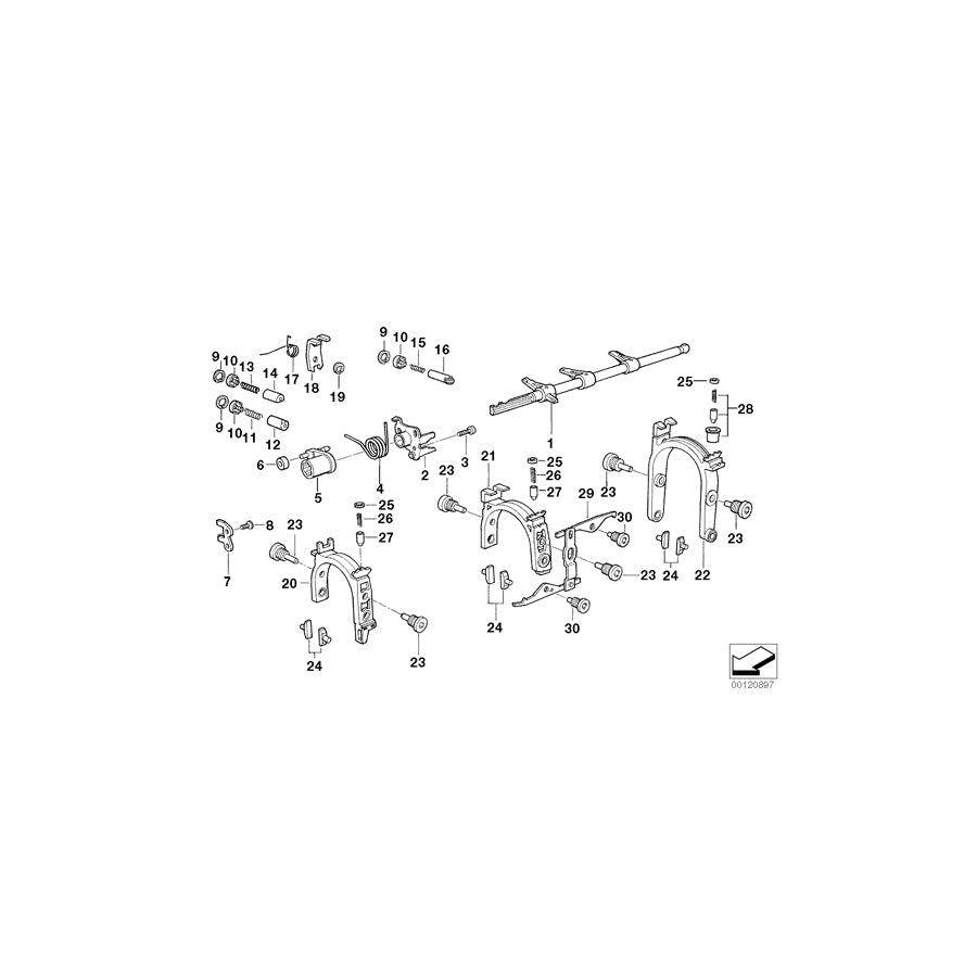 Genuine BMW 23311282584 E38 E36 E53 Shifting Fork 3Rd And 4Th Gear (Inc. Z3 M, 325Ci & 525tds) | ML Performance EU