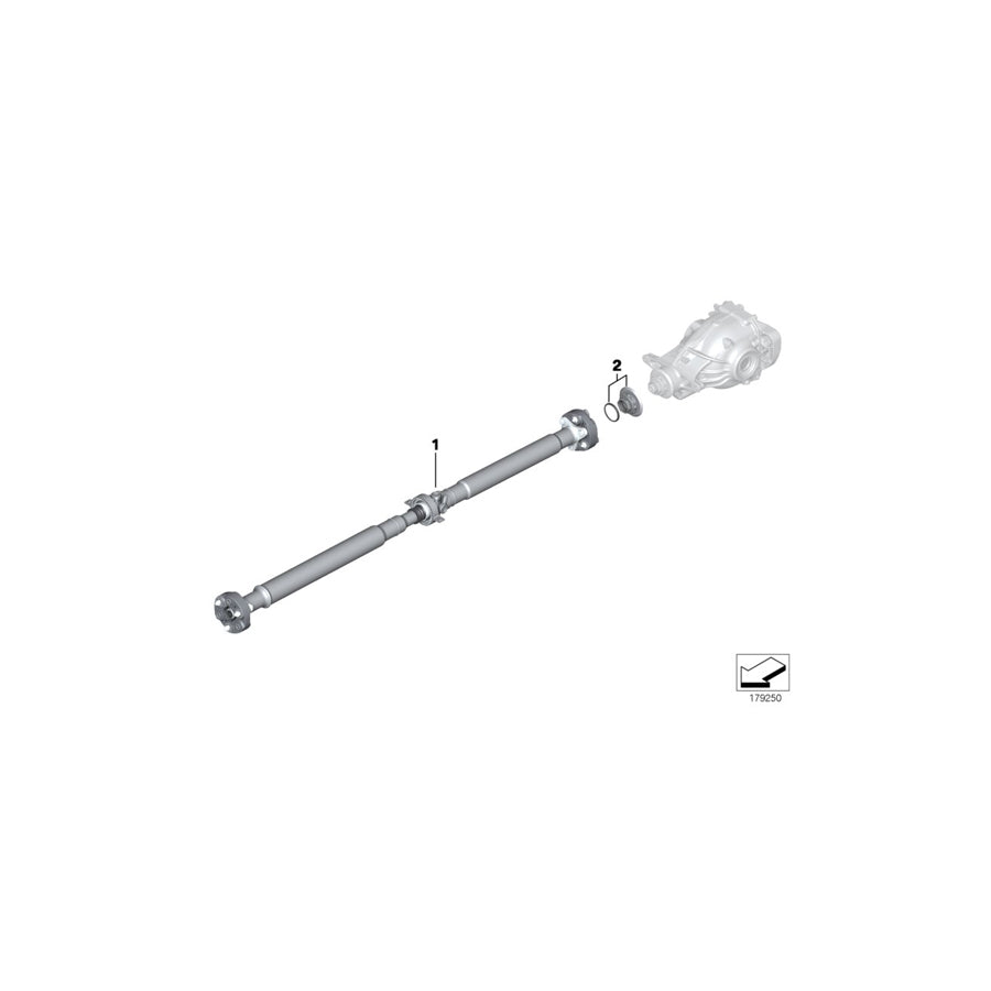 Genuine BMW 26107598946 F03 F02 Drive Shaft Automatic Transmission L=1883MM (Inc. Alpina B7L & 750LiS) | ML Performance EU