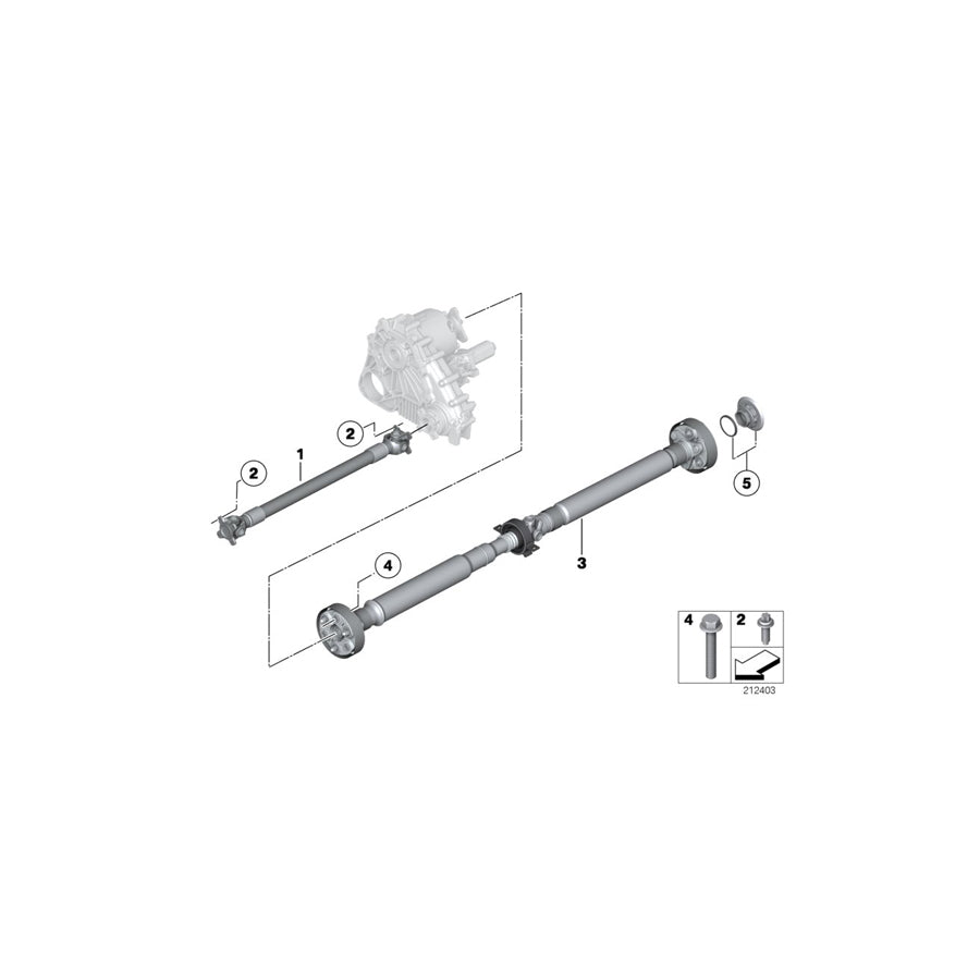 Genuine BMW 26107574679 E91 E84 E90 Drive Shaft Assy Rear L=1288MM (Inc. X1 35iX, X1 20iX & 335xi) | ML Performance EU