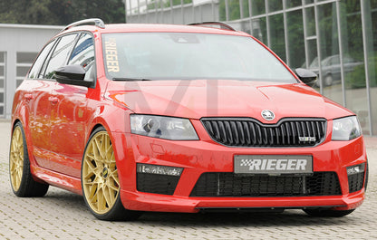 Rieger 00079010 Skoda 5E Octavia RS Front Splitter 4 | ML Performance EU Car Parts
