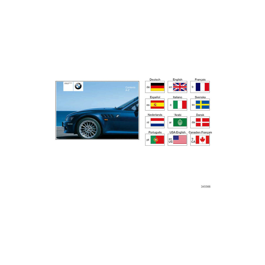 Genuine BMW 01410002078 E36 Owner'S Handbook Z3 E36/7 EN, MJ 1999 (Inc. Z3 2.8, Z3 2.0 & Z3 1.8) | ML Performance EU Car Parts