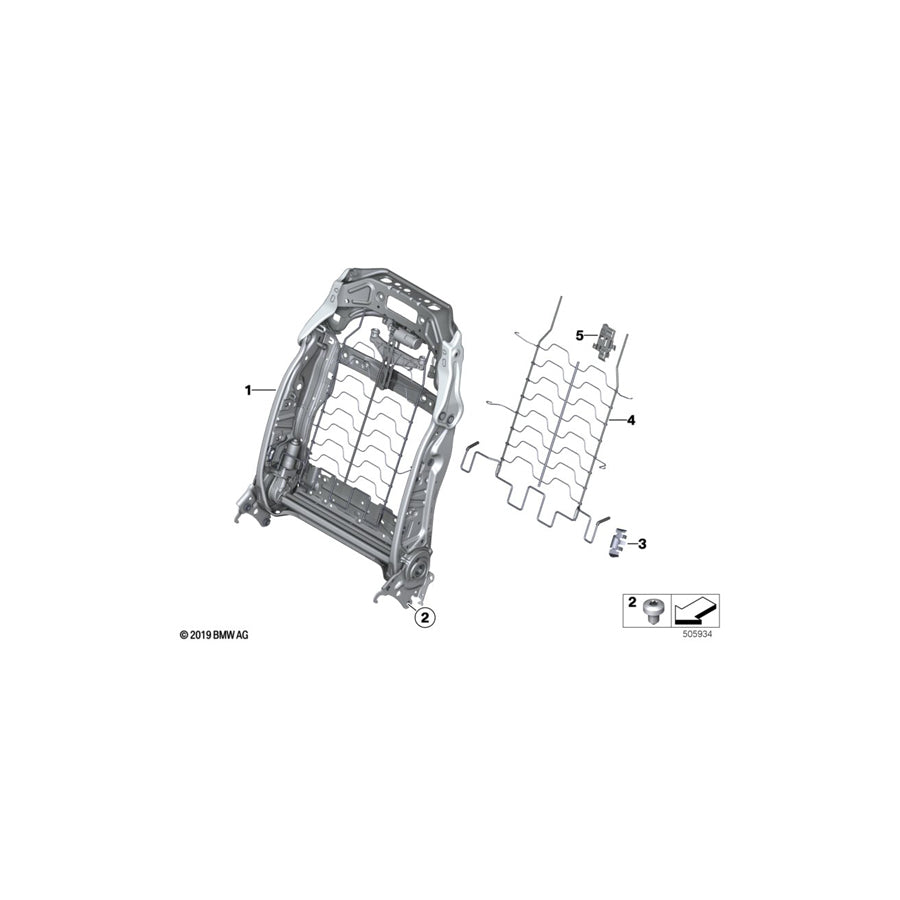 Genuine BMW 52107457279 G30 G05 G32 Cushion Pad For Backrest LORDOSE (Inc. 520i 1.6, 630d & X6 M50dX) | ML Performance EU Car Parts