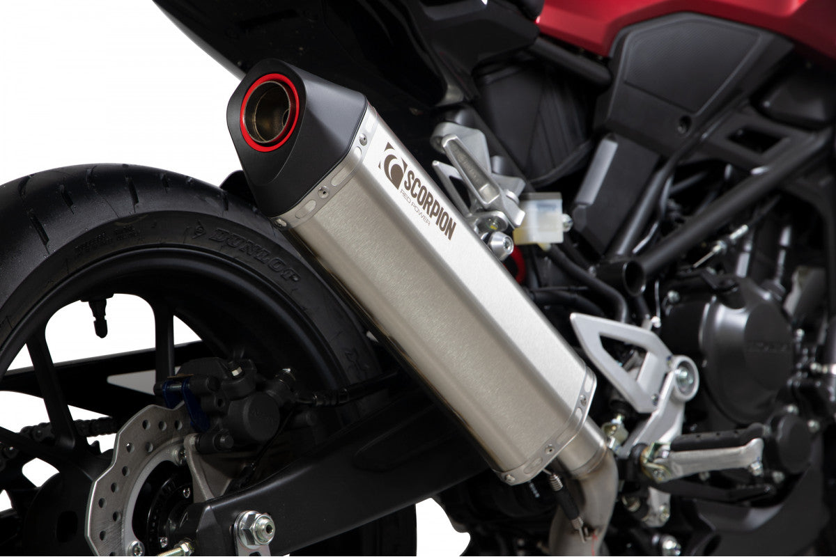Scorpion RHA185SEO Honda CB300 R Serket Parallel Slip-On - Brushed Stainless Steel Sleeve | ML Performance EU EU