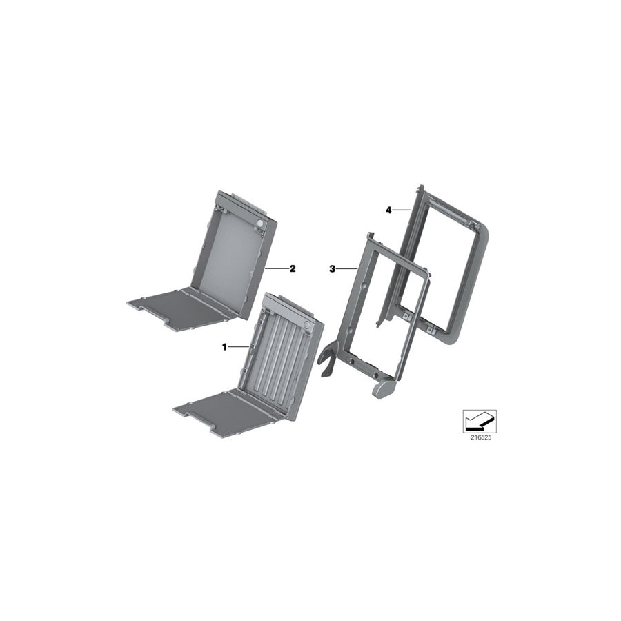 Genuine BMW 52207302592 F06 F06 Ski Bag VERMILION ROT (Inc. 640d, M6 & ALPINA B6) | ML Performance EU Car Parts