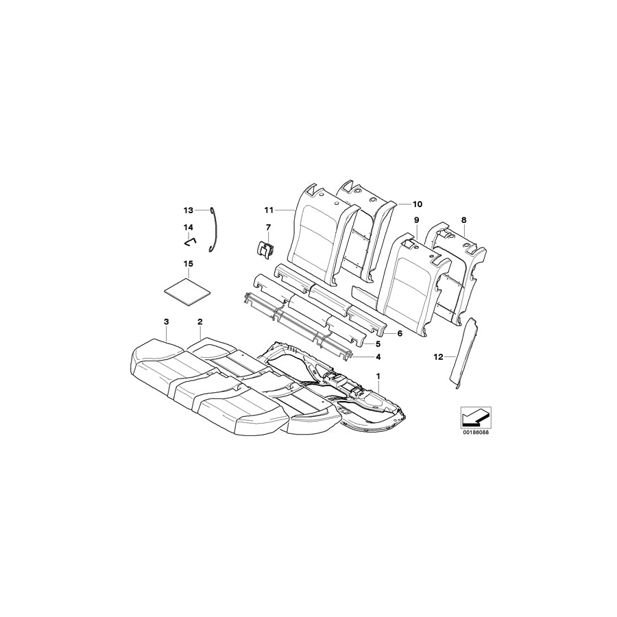 Genuine BMW 52207147374 E61 E61 Cover Isofix AMETHYST (Inc. 525xi, 525d & 523i) | ML Performance EU Car Parts