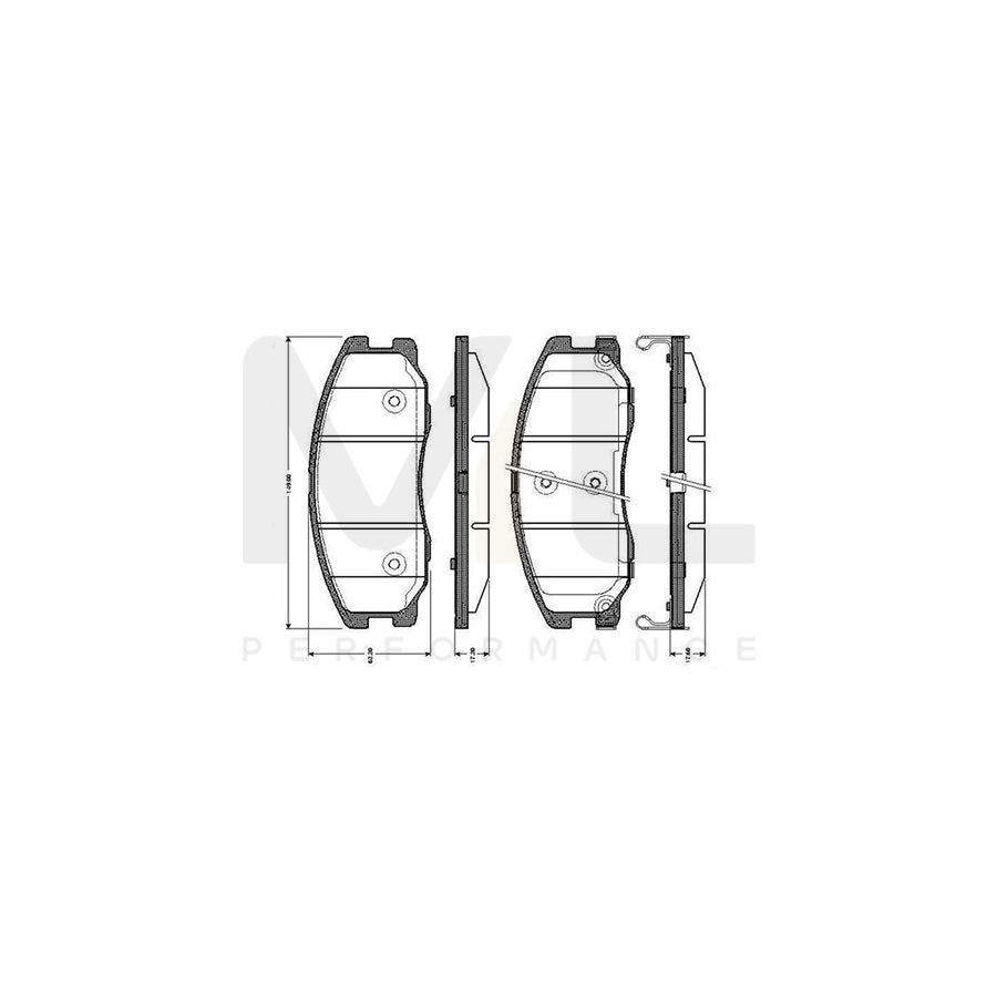 Bosch 0986Tb3017 Brake Pad Set Excl. Wear Warning Contact, With Accessories | ML Performance Car Parts