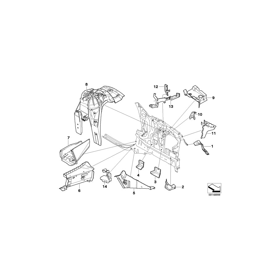 Genuine BMW 51717900479 E63 E61 E60 Combination Bracket (Inc. M5 & M6) | ML Performance EU Car Parts