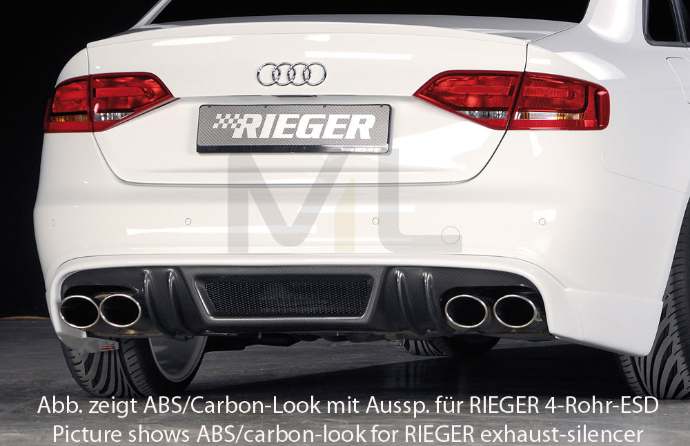 Rieger 00055514 Audi B8 B81 A4 Rear Diffuser 1 | ML Performance EU Car Parts