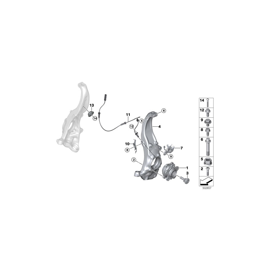 Genuine BMW 31206884386 G16 G14 G30 Carrier, Right (Inc. 840dX, 530iX & 530eX) | ML Performance EU