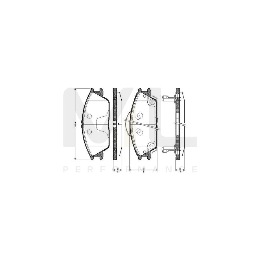 Bosch 0986Tb2116 Brake Pad Set Excl. Wear Warning Contact, With Accessories | ML Performance Car Parts