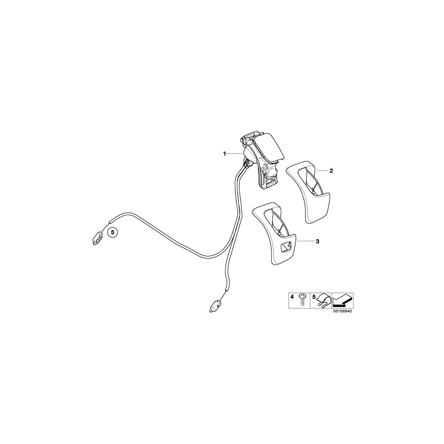 Genuine BMW 52109145871 E81 E82 E88 Cover, Release Left LEMON (Inc. 118d, 120d & 116d) | ML Performance EU Car Parts