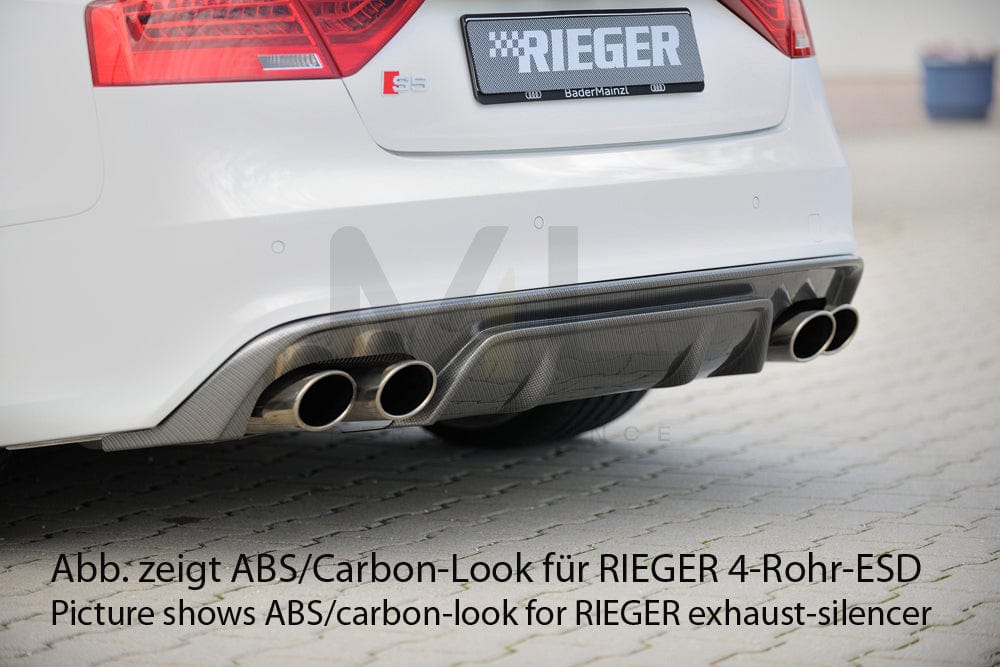 Rieger 00055472 Audi B8 B81 A5 Rear Diffuser 1 | ML Performance EU Car Parts