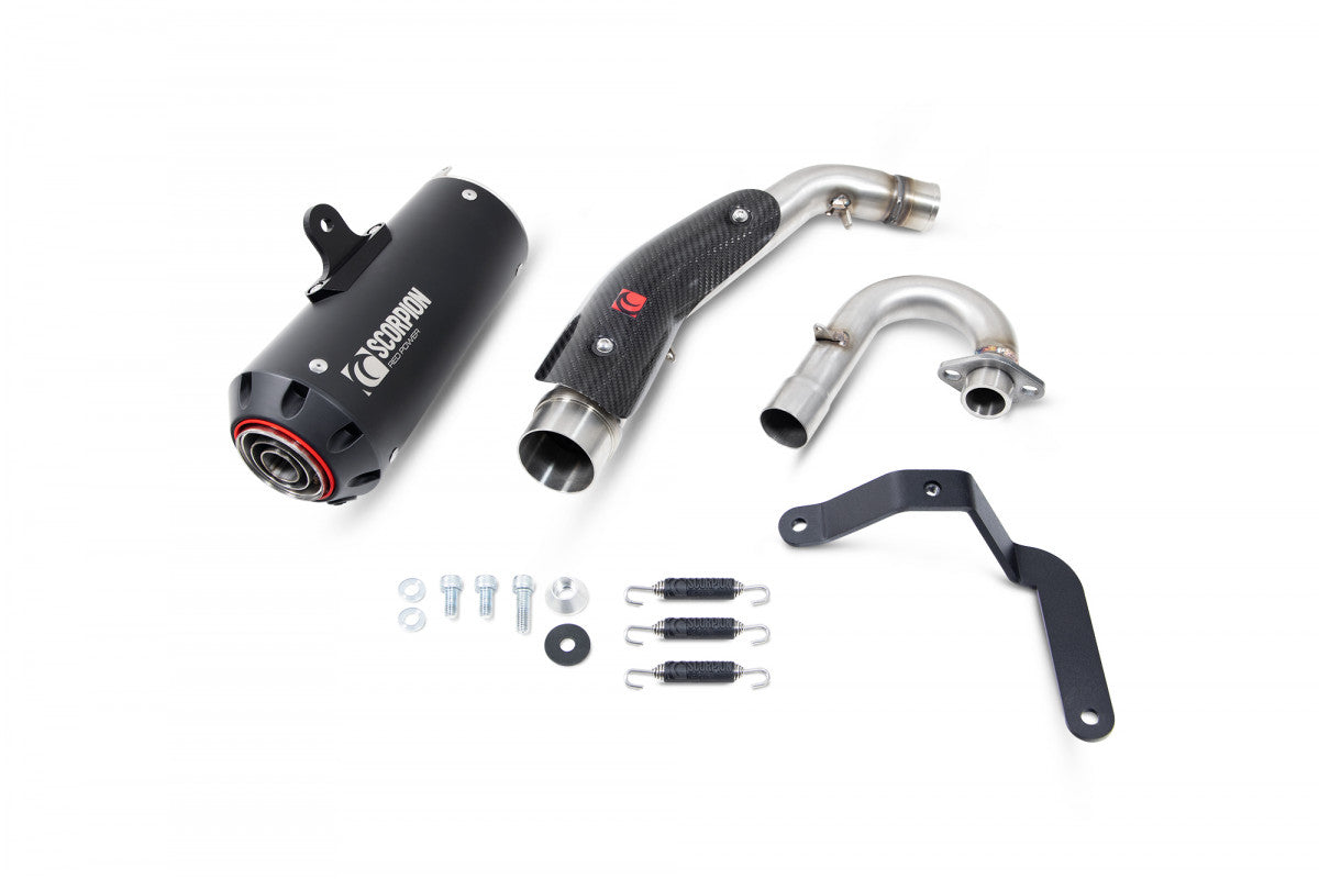 Scorpion PHA193SYSBCER Honda Monkey Red Power Full System - Black Ceramic Coated Sleeve | ML Performance EU EU
