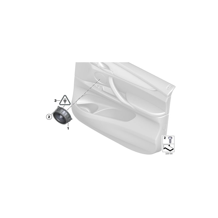 Genuine BMW 65139337807 F15 F16 Midrange Speaker, Stereo/Hifi (Inc. X5 30dX, X5 35i & X6 35i) | ML Performance EU