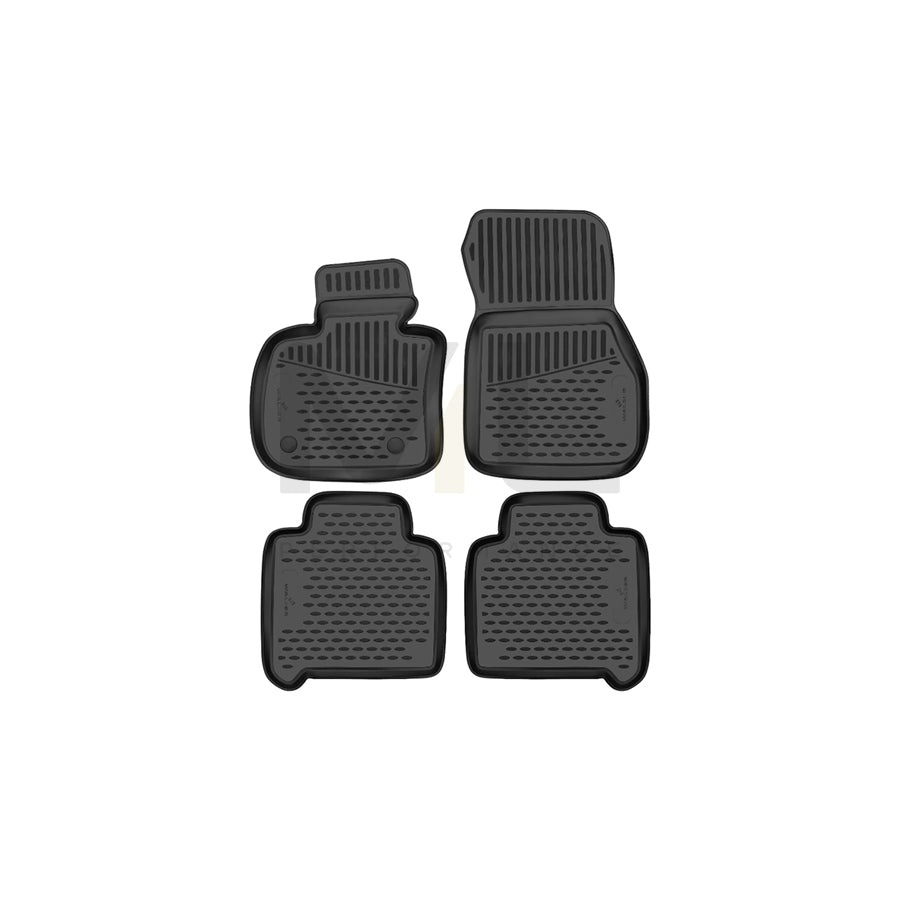 WALSER Tailored, XTR 75237 Floor mat set Elastomer, Front and Rear, Black | ML Performance Car Parts