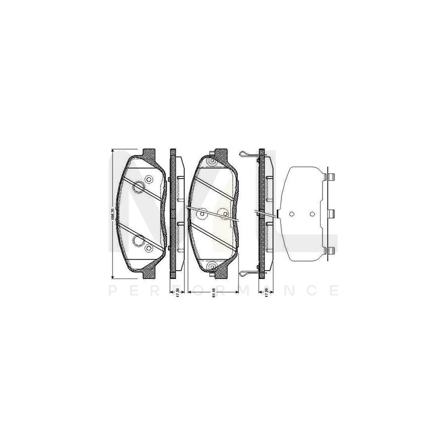 Bosch 0986Tb3002 Brake Pad Set Excl. Wear Warning Contact, With Accessories | ML Performance Car Parts