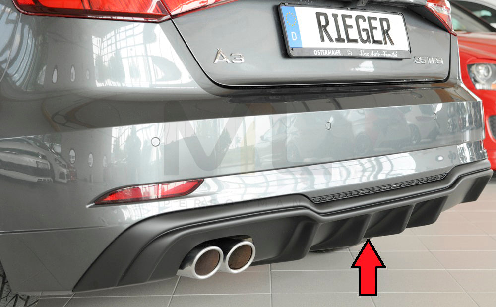 Rieger 00056820 Audi 8V A3 Rear Diffuser 1 | ML Performance EU Car Parts