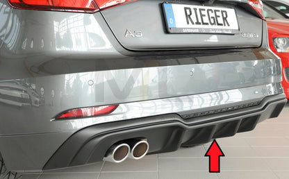 Rieger 00056820 Audi 8V A3 Rear Diffuser 1 | ML Performance EU Car Parts