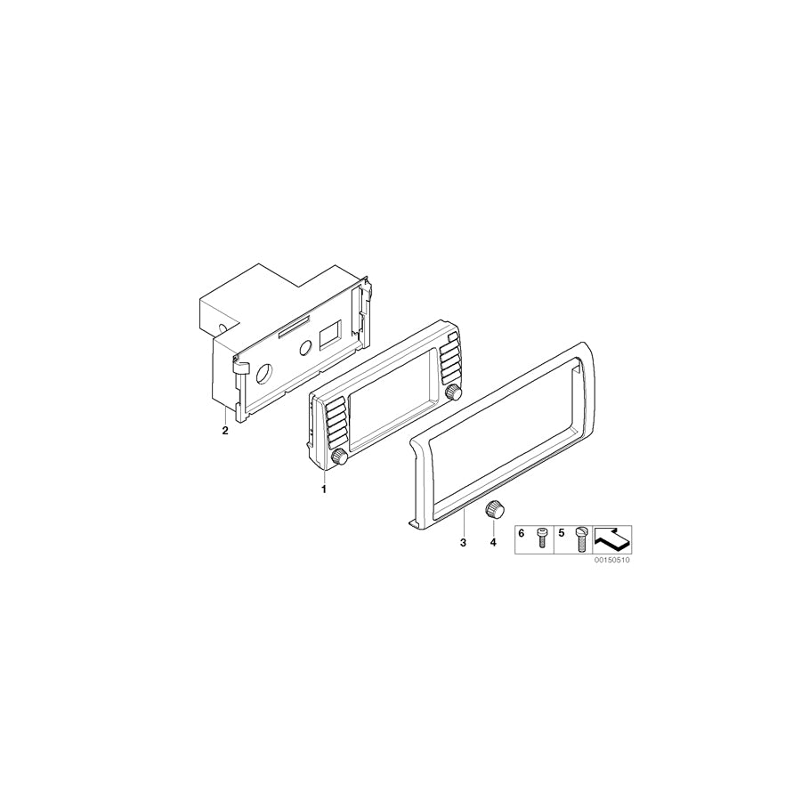 Genuine BMW 65526988771 E53 Housing, On-Board Monitor Wide Screen (Inc. X5 4.4i, X5 3.0d & X5 3.0i) | ML Performance EU