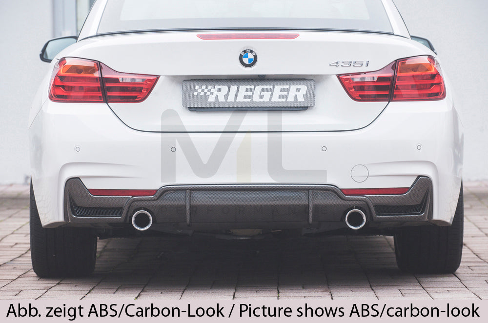 Rieger 00053488 BMW 4 Series F32 F33 F36 Rear Diffuser 2 | ML Performance EU Car Parts
