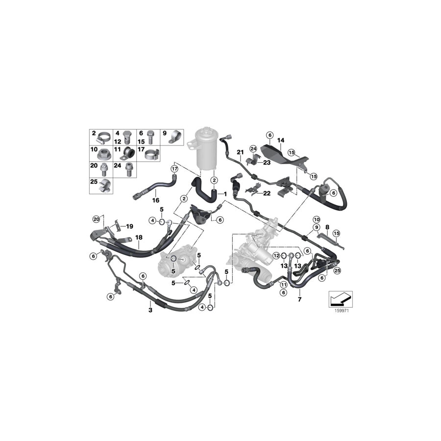 Genuine BMW 32416783880 E70 Bracket, Return Line (Inc. X5 3.0si & X5 4.8i) | ML Performance EU Car Parts