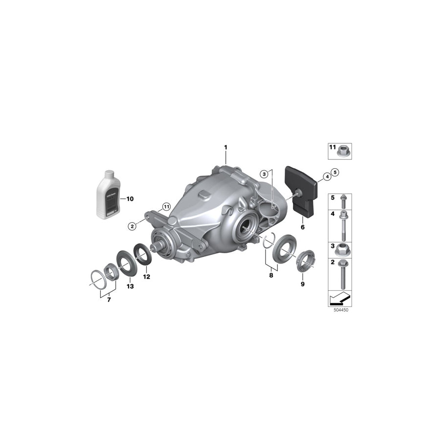 Genuine BMW 33107599466 F21 F32 F22 Rear-Axle-Drive I=3,08 (Inc. 116i, 114d & 320i) | ML Performance EU Car Parts