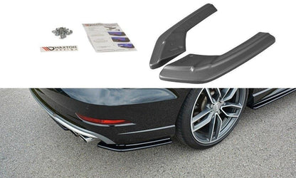 Maxton Design AU-S3-3F-S-RSD1T Rear Side Splitters Audi S3 / A3 S-Line 8V FL Sedan | ML Performance UK Car Parts