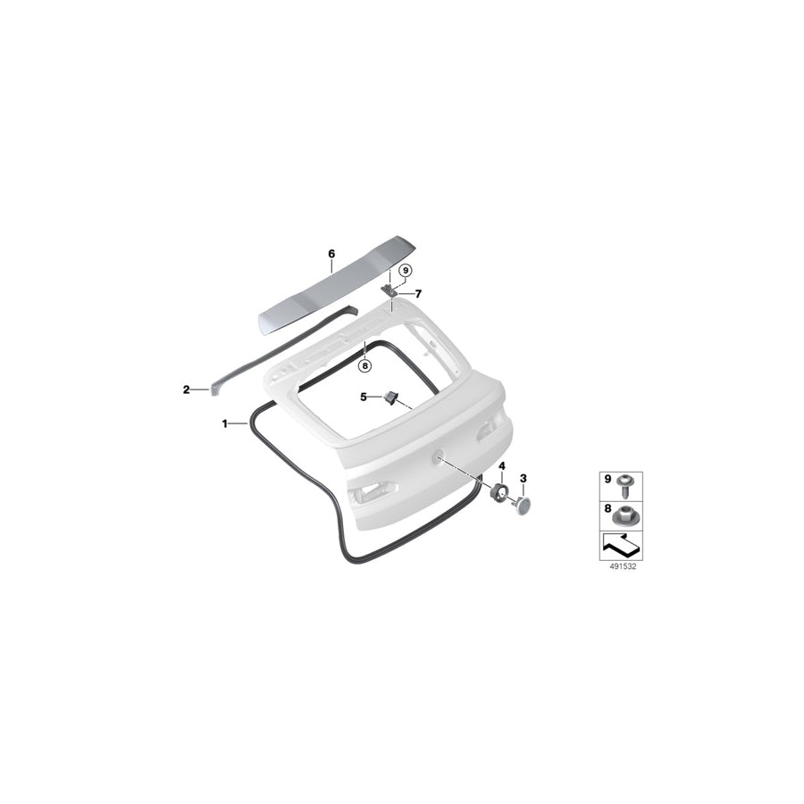 Genuine BMW 51767424402 Sealing For Roof Joint (Inc. X4 M, X4 M40dX & X4 M40iX) | ML Performance EU