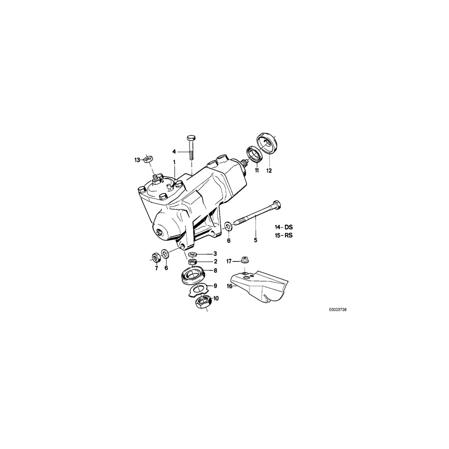 Genuine BMW 32131126622 E28 E24 Exch. Hydro Steering Gear (Inc. M535i, 528i & 635CSi) | ML Performance EU Car Parts